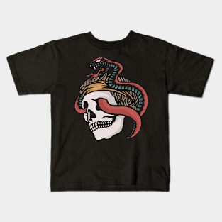 Snake and skull Kids T-Shirt